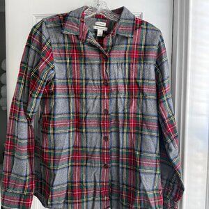 Women's Scotch Plaid Flannel Shirt, Relaxed Tall
